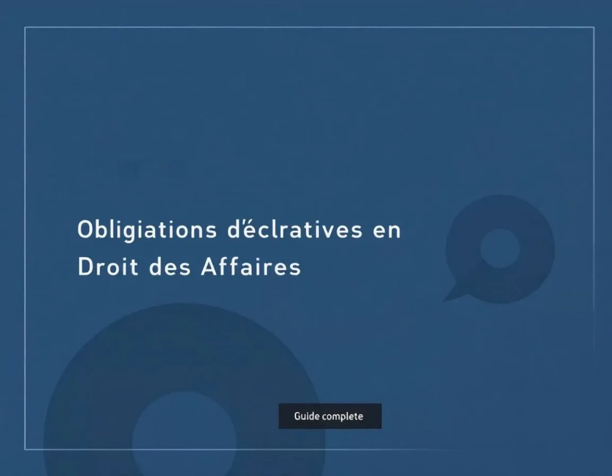 Guide Complet des Obligations Déclaratives en Droit des Affaires